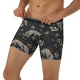 thumbnail image 1 of Men's Boxer Briefs, Vintage Moon with Plants and Fox Soft and Breathable Mens Underwear Boxer Briefs With Widen Waist, 1 of 5
