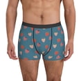 thumbnail image 1 of Men's Boxer Briefs, Vintage strawberry Soft Comfy Mens Underwear Boxer Briefs Breathable With Widen Waist, 1 of 7