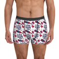 thumbnail image 1 of Men's Boxer Briefs, Wine Bottle Print No.9035 Soft Comfy Mens Underwear Boxer Briefs Breathable With Widen Waist, 1 of 7