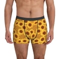 thumbnail image 1 of Men's Boxer Briefs, Yellow Leopard Print Sunflower Soft Comfy Mens Underwear Boxer Briefs Breathable With Widen Waist, 1 of 7