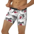 thumbnail image 1 of Men's Boxer Briefs, cool zebra chains tulips white Soft and Breathable Mens Underwear Boxer Briefs With Widen Waist, 1 of 5