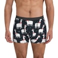 thumbnail image 1 of Men's Boxer Briefs, cute alpacas Lamas snowflakes black Soft Comfy Mens Underwear Boxer Briefs Breathable With Widen Waist, 1 of 7