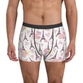 thumbnail image 1 of Men's Boxer Briefs, daisy Eiffel Tower flower Soft Comfy Mens Underwear Boxer Briefs Breathable With Widen Waist, 1 of 7
