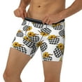 thumbnail image 1 of Men's Boxer Briefs, plaid Pumpkin Daisy Soft and Breathable Mens Underwear Boxer Briefs With Widen Waist, 1 of 5