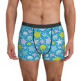 thumbnail image 1 of Men's Boxer Briefs, starfish corals pearls Soft Comfy Mens Underwear Boxer Briefs Breathable With Widen Waist, 1 of 7