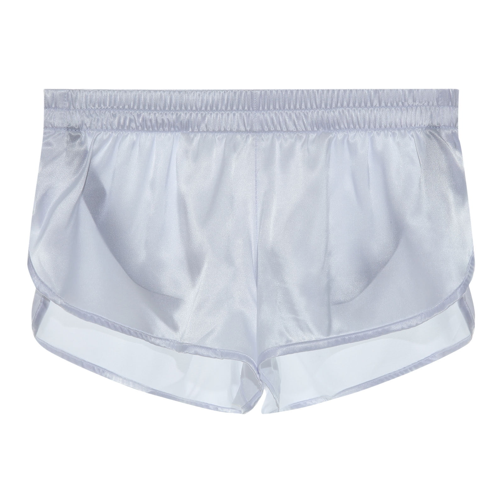 Men's Boxer Jockstrap Sexy Underwear, Silky Satin Split Side Gym ...