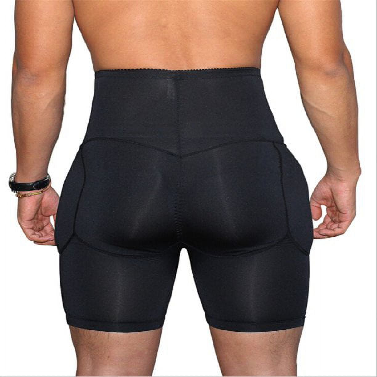 Mens Boxer Padded Butt Booster Enhancer Flat Stomach Shapewear Underwear