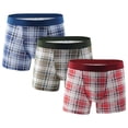 thumbnail image 1 of Men's Boxer Shorts, Comfortable Cotton Boxers, Cotton Checks Multicolor Boxers For Men, Multi Pack, 1 of 7