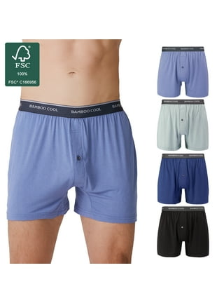 Men's Boxer Briefs,Comfortable Bamboo Viscose Underwear,Moisture Wicking  and Breathable,4 Pack,M-XXL 