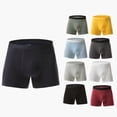 thumbnail image 1 of Men's Boxer Underwear U-shape Cotton Stylish Breathable Boxer Briefs(Navy,M), 1 of 3