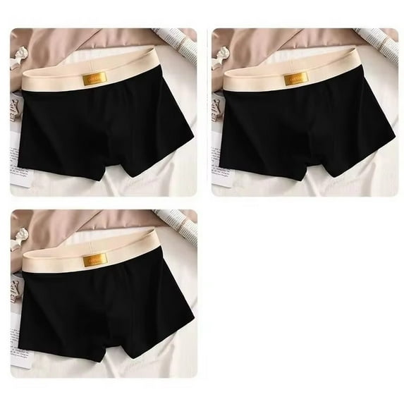 Men's Boxers Underwear Cotton Hombre Breathable Sexy Sports Comfort Large Size,3-Pack.