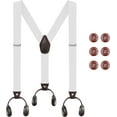 thumbnail image 1 of Men's Braces Button End, Button Braces for Men Trousers Heavy Duty, Men Braces for Trousers with Buttons 1.4" Wide Adjustable Elastic Y Shape, 1 of 1