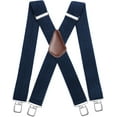 thumbnail image 1 of Men's Braces with Very Strong 4 Clips 50 MM Wide Heavy Duty Suspenders X Style Adjustable Elastic Suspender, 1 of 1