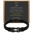 thumbnail image 1 of Men's Braided Leather Bracelet Stylish Adjustable Wristband Casual Formal Wear Durable Comfortable Handmade Accessory Everyday Use, 1 of 3