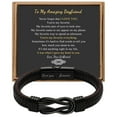 thumbnail image 1 of Men's Braided Leather Bracelet Stylish Adjustable Wristband Casual Formal Wear Durable Comfortable Handmade Accessory Everyday Use, 1 of 3