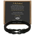 thumbnail image 1 of Men's Braided Leather Clasp Bracelet Stylish Adjustable Wristband For Everyday Wear Durable Comfortable Handmade Fashion Accessory, 1 of 3
