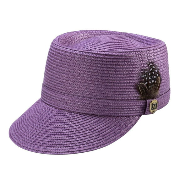 Men's Braided Solid Color Legionnaire Hat in Lavender H-66