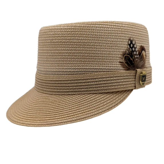 Men's Braided Two Tone Legionnaire Hat in Beige H-67