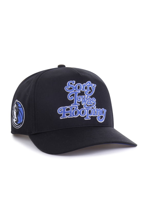 Men's Brand Seen by '47 Black Dallas Mavericks Sorry I Was Hooping Hitch Adjustable Hat
