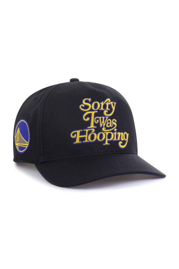 Men's Brand Seen by '47 Black Golden State Warriors Sorry I Was Hooping Hitch Adjustable Hat