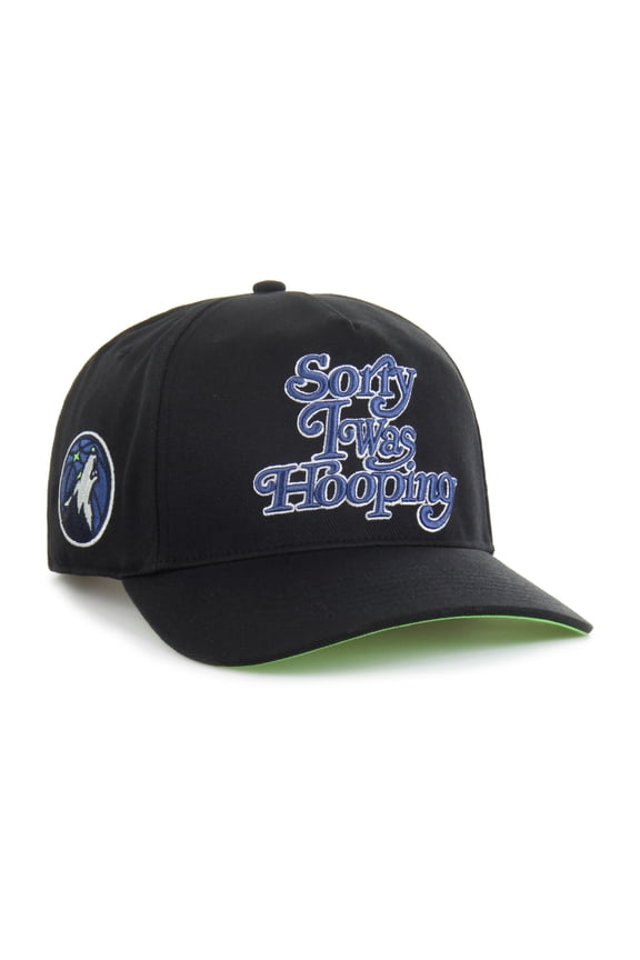 Men's Brand Seen by '47 Black Minnesota Timberwolves Sorry I Was Hooping Hitch Adjustable Hat