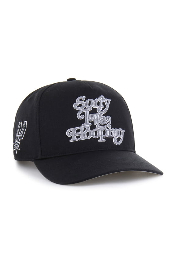 Men's Brand Seen by '47 Black San Antonio Spurs Sorry I Was Hooping Hitch Adjustable Hat