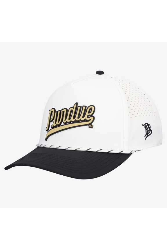 Men's Branded Bills White/Black Purdue Boilermakers Classic Adjustable Rope Hat