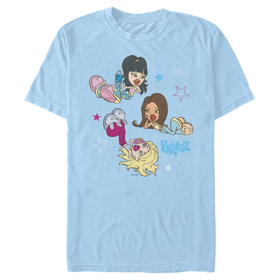Men's Bratz Cozy Slumber Party Graphic Tee Light Blue X Large