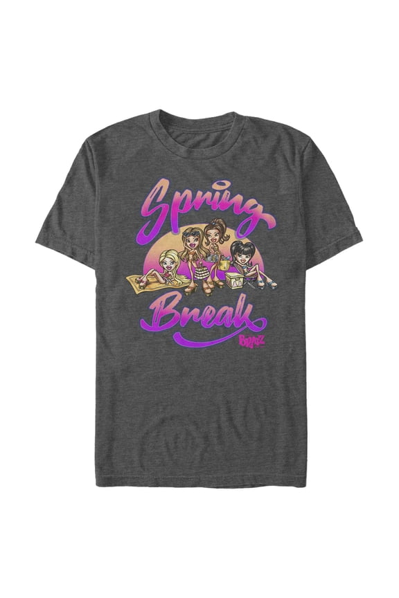 Men's Bratz Spring Break Fun Graphic Tee Charcoal Heather Medium