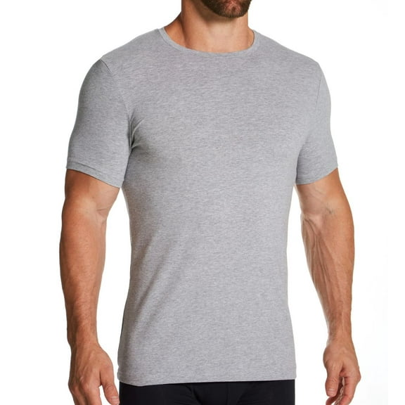 Men's Bread and Boxers 101 Organic Cotton Slim Fit Crew Neck T-Shirt (Grey Melange M)