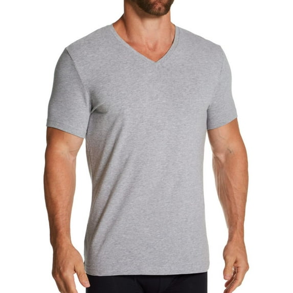 Men's Bread and Boxers 102 Organic Cotton Slim Fit V-Neck T-Shirt (Grey Melange S)