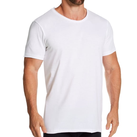 Men's Bread and Boxers 103 100% Organic Cotton Relaxed Fit Crew Neck T-Shirt (White M)