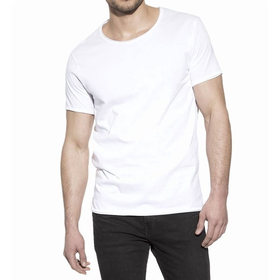 Men's Bread and Boxers 103 100% Organic Cotton Relaxed Fit Crew Neck T-Shirt (White XL)