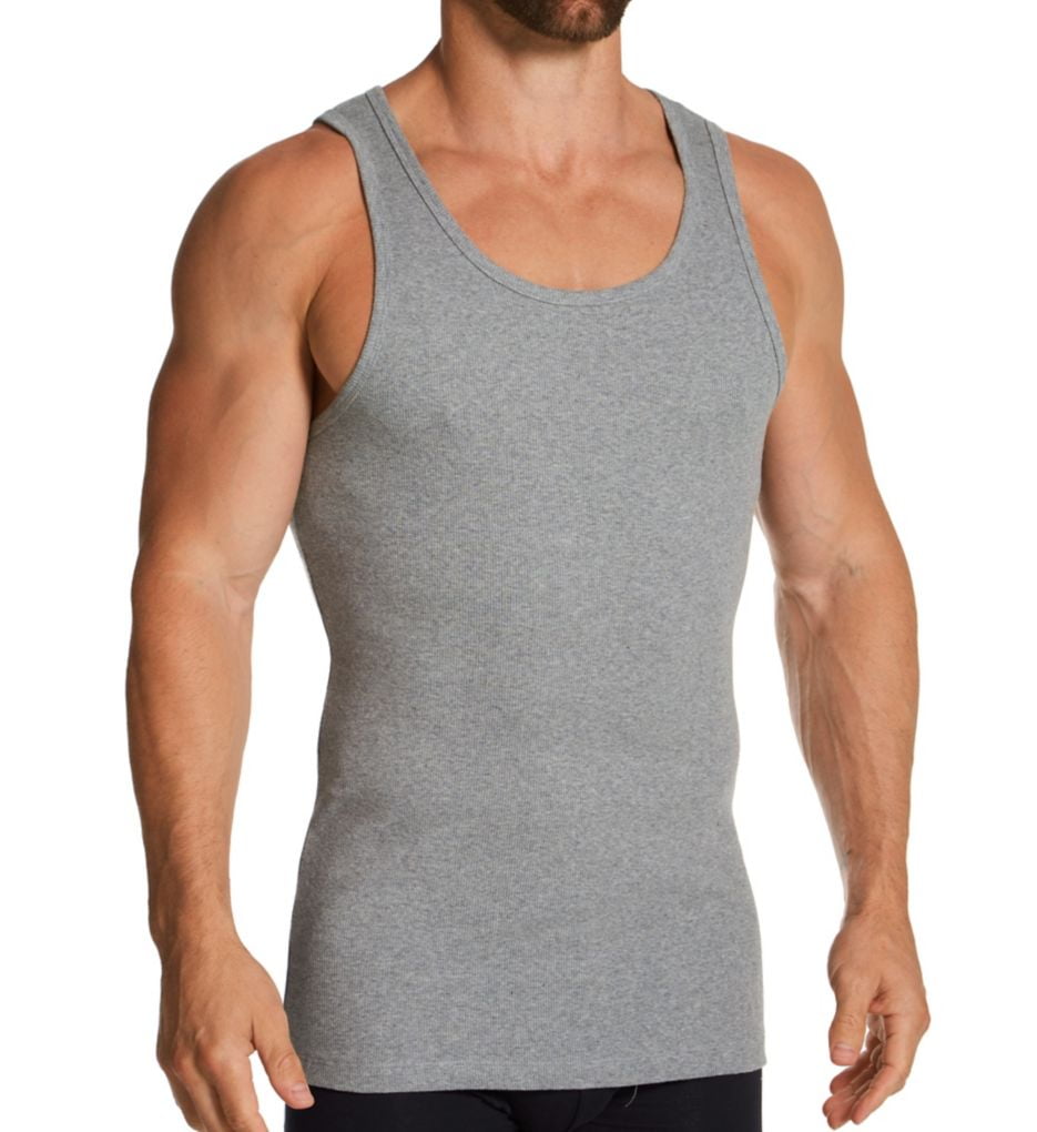 Men's white ribbed tank top in organic cotton - 2-pack - Bread & Boxers -  Bread & Boxers