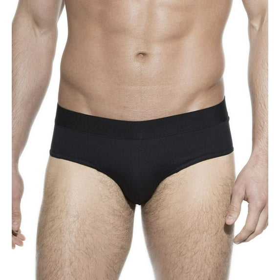 Men's Bread and Boxers 201 Organic Cotton Stretch Classic Fit Brief (Black XL)