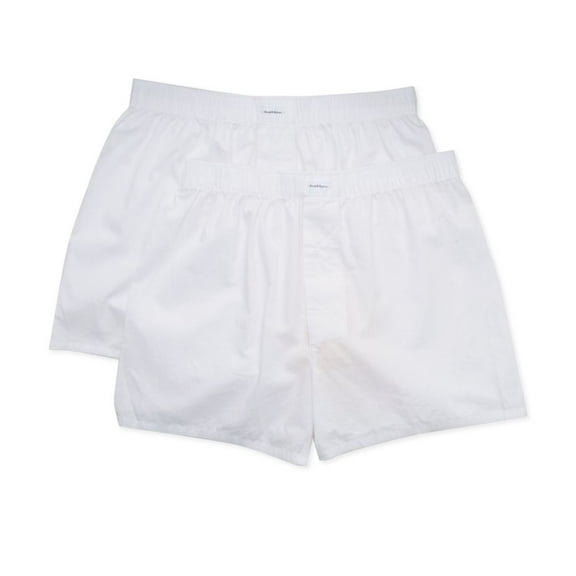 Men's Bread and Boxers 223 100% Organic Cotton Boxer - 2 Pack (White XL)