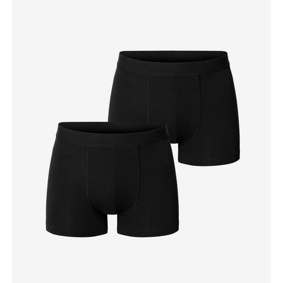Men's Bread and Boxers 227 Micro Modal Super Soft Boxer Briefs - 2 Pack (Black L)