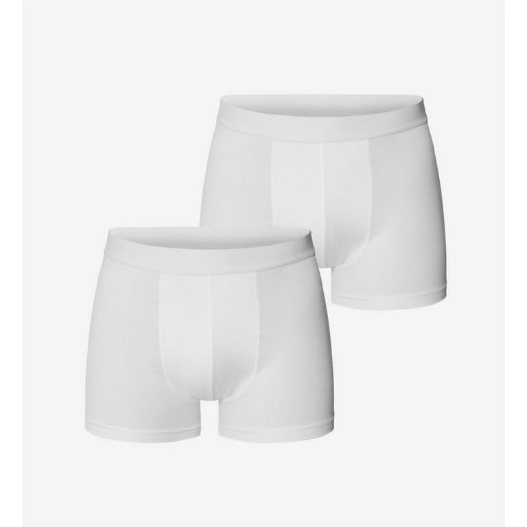Men's Bread and Boxers 227 Modal Boxer Briefs - 2 Pack (White XL)