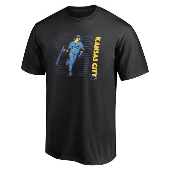 Men's BreakingT Bobby Witt Jr. Black Neon Nights T-Shirt