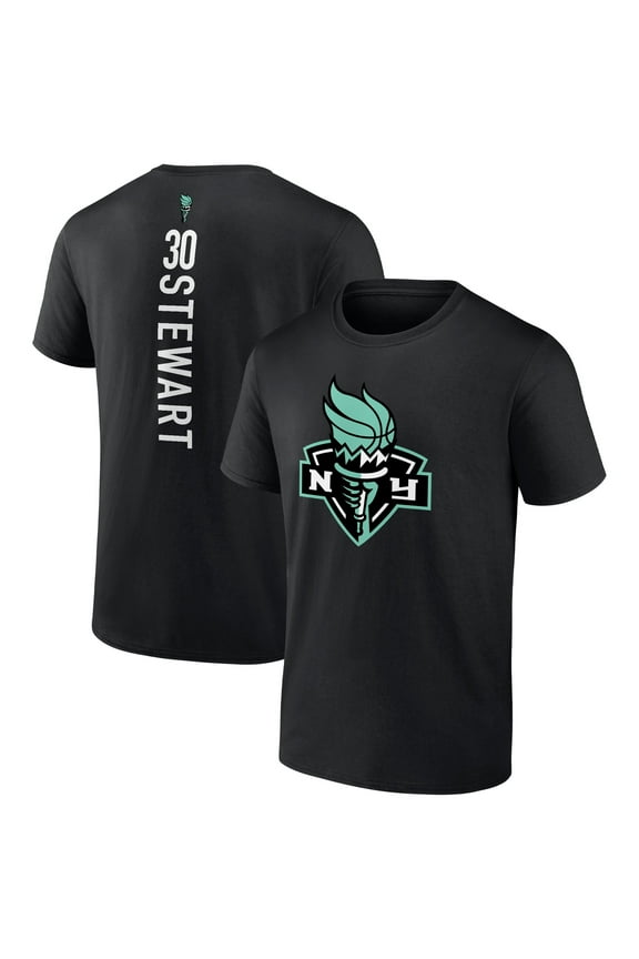 Men's Breanna Stewart Black New York Liberty Playmaker Name & Number T-Shirt