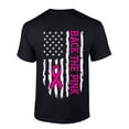 thumbnail image 1 of Men's Breast Cancer Awareness Tshirt Distressed Flag Back The Pink Patriotic Short Sleeve T-shirt Graphic Tee-Black-xxl, 1 of 4