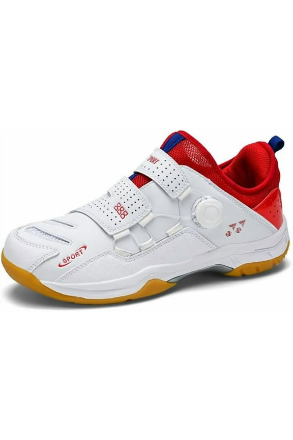 Men's Breathable Athleisure Shoes with Swivel Buckle | Ideal for Badminton & Table Tennis, Great for Couples