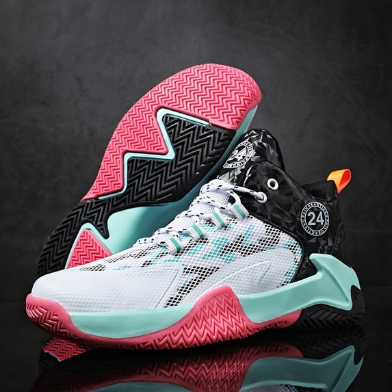 Men's Breathable Basketball Sneakers - Non-Slip, Shock-Absorbing Sneakers for Training & Outdoor Activities,Comfortable