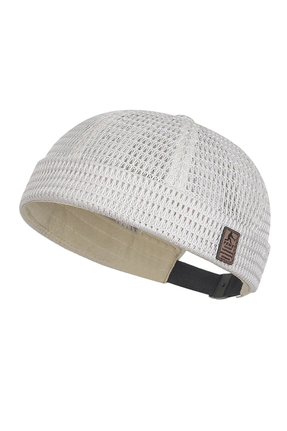 Men's Breathable Brimless Docker Hat – Lightweight Mesh Skull Cap for Summer Outdoor Wear,One Size