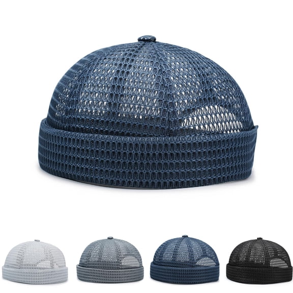 Men's Breathable Brimless Hat for Summer Outdoor Wear, Adjustable Lightweight