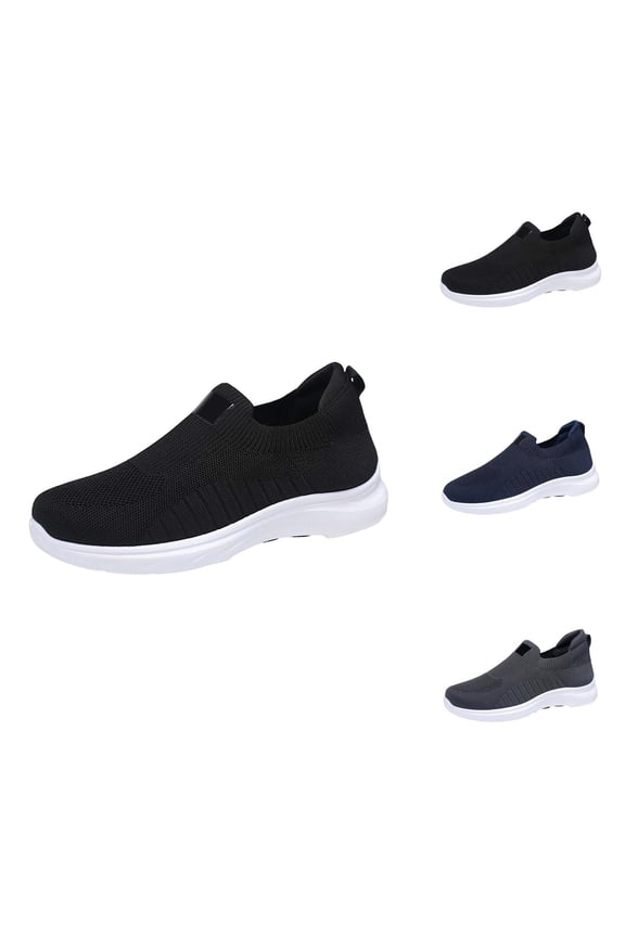 Men's Breathable Casual Shoes Lightweight Comfortable Walking Sneakers For Daily Wear On Flat Sole Loafers Men'S Casual Shoes