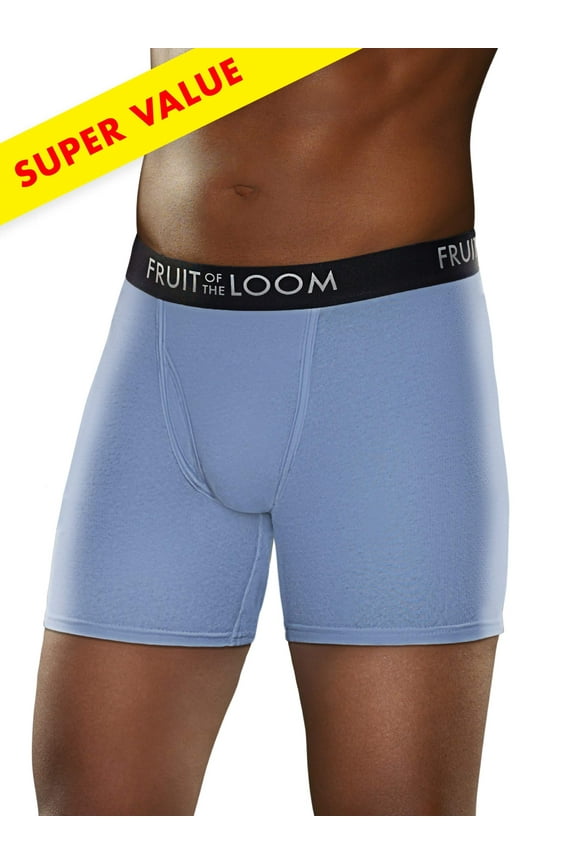 Men's Breathable Cotton Micro-Mesh Boxer Briefs, Super Value 5 Pack