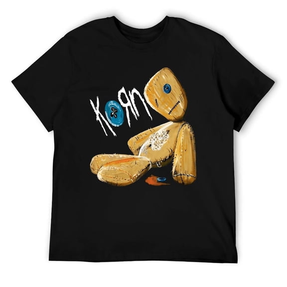 Men's Breathable Cotton T-Shirt with Vintage Rock Music Inspired Print, Soft Casual Tee for Concerts & Daily Wear Black-style S