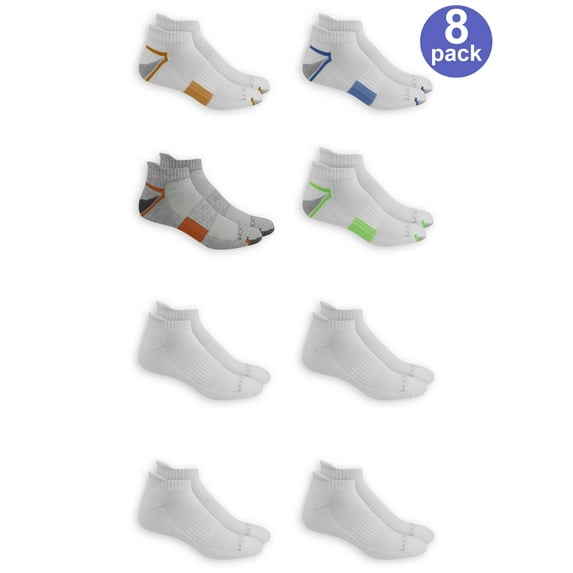 Men's Breathable Half Cushion Low Cut Socks 8-Pack