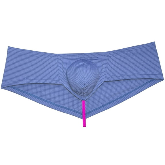 Men's Breathable Hipster Hip Hop Boxer Briefs Underwear Bulge Pouch Bikini Bottoms 1/2 Buttocks Gray XL